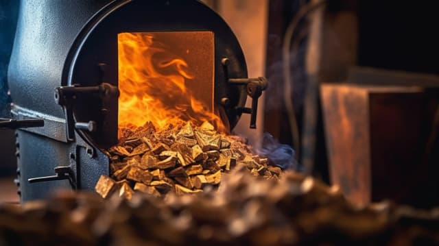 Dymienie z podajnika - piec z podajnikiem i dym w podajniku Dymienie z podajnika - piec z podajnikiem i dym w podajniku